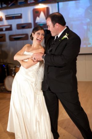 Mike and Rachelle sharing a First dance at their wedding