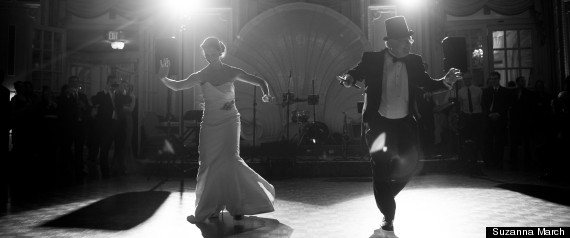 Tap dancing at a wedding reception
