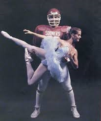 football player and ballroom dance